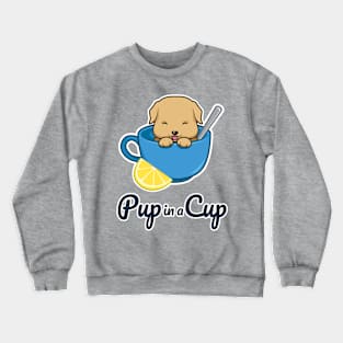 Pup in a Cup - Yellow Labrador Retriever Puppy Crewneck Sweatshirt